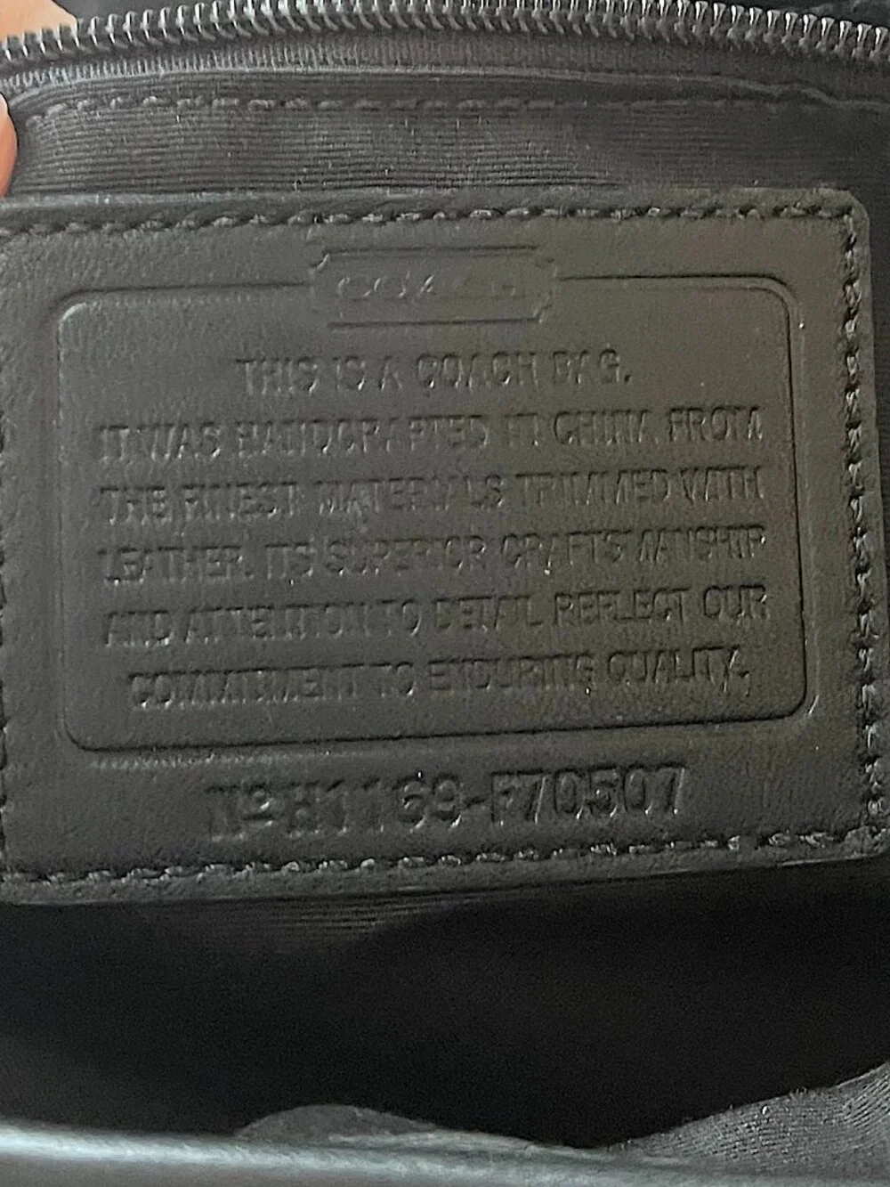 Coach Black Quilted Messenger/Laptop Bag F70507